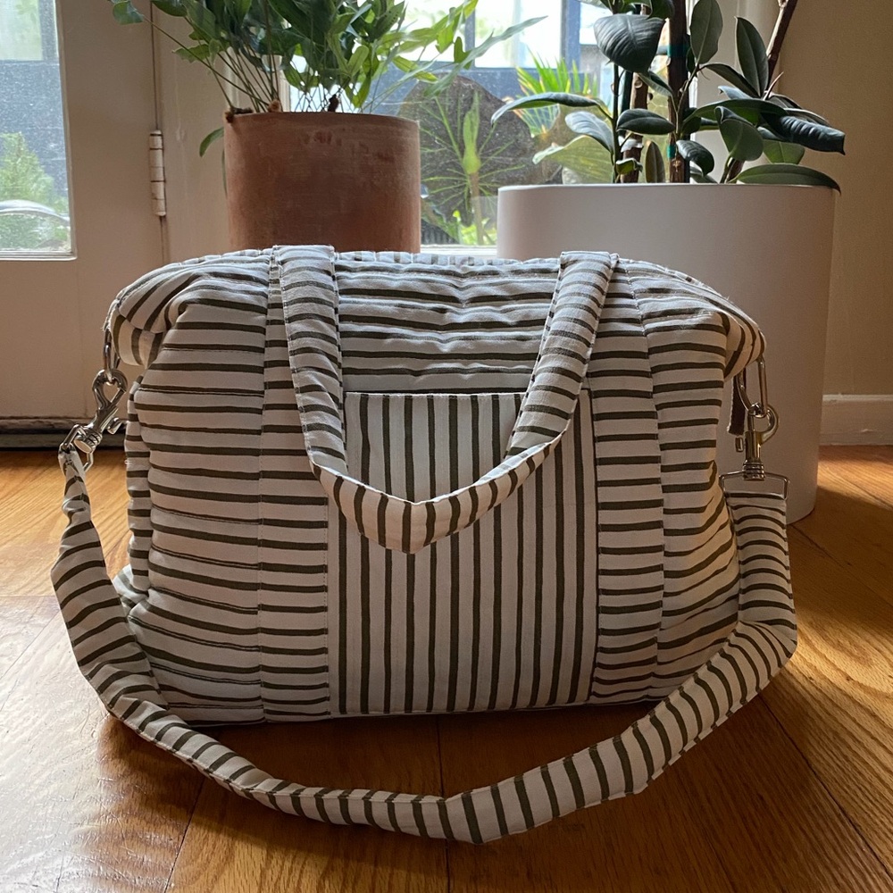 Pehr Weekender Bag - Olive Stripe